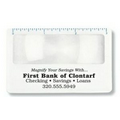 Credit Card Bookmark with Fresnel Lens Magnifier / Ruler